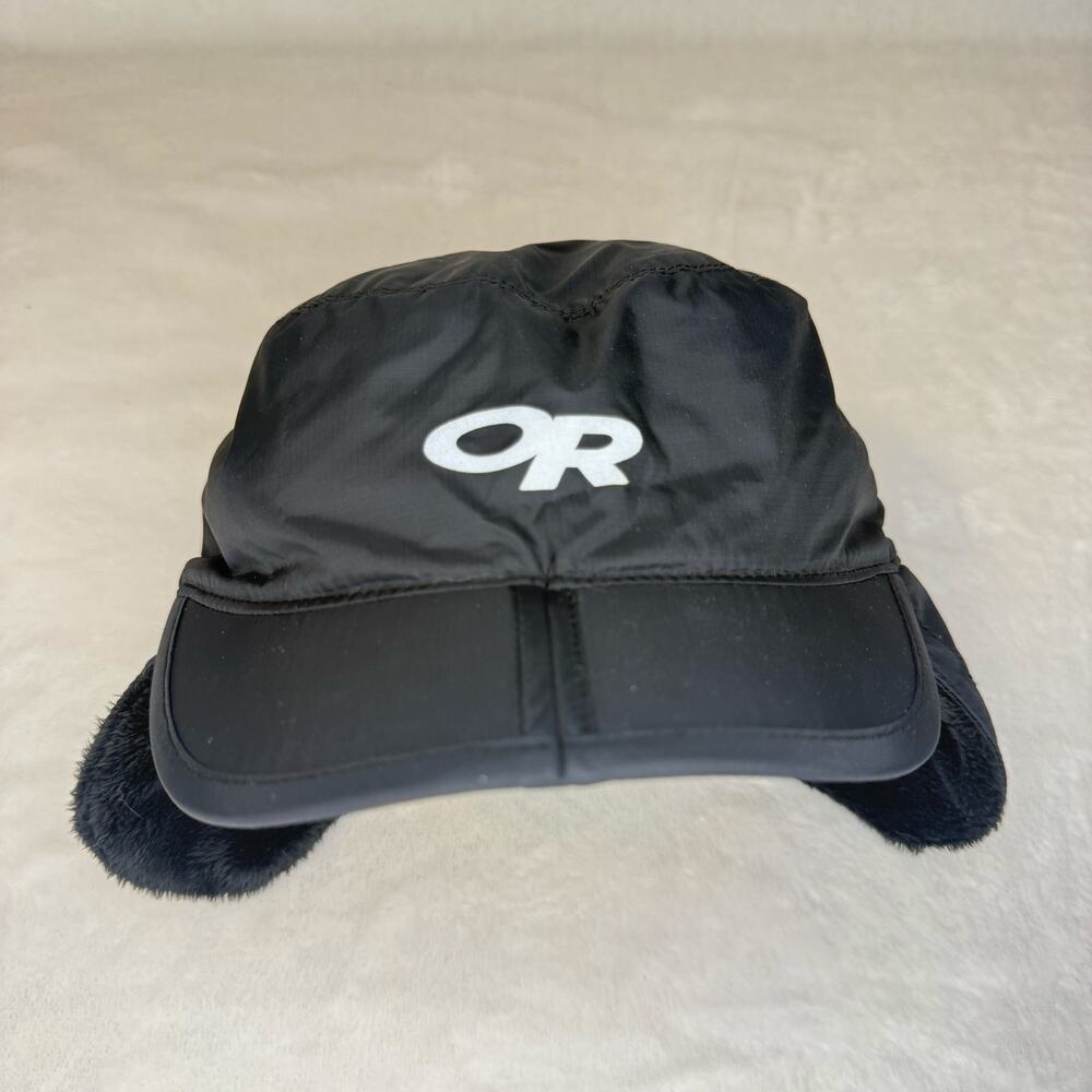 Outdoor Research Black Trapper Cap Fleece Lined Kids 3-6Y